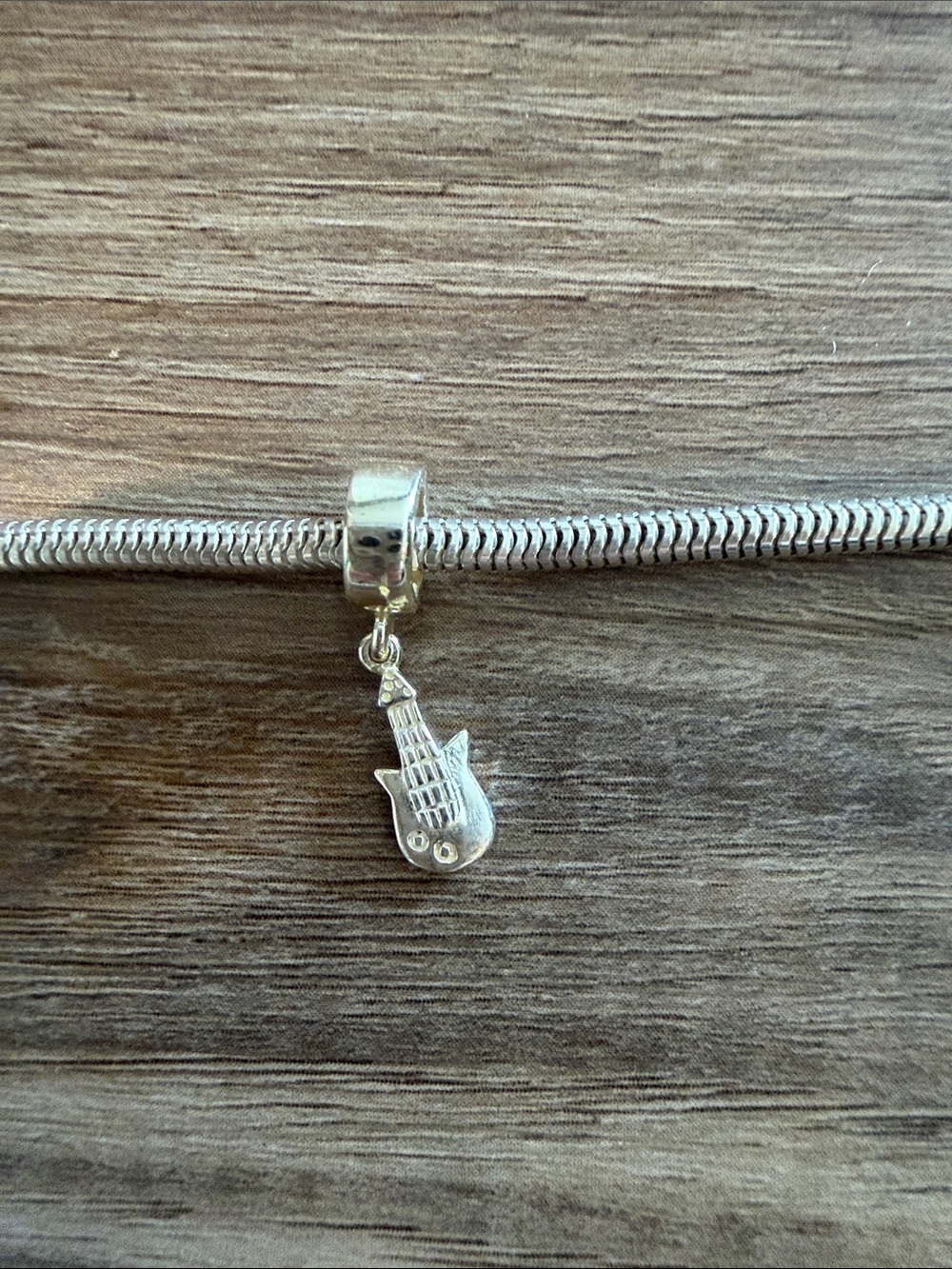 Sterling Silver Guitar Dangle Charm